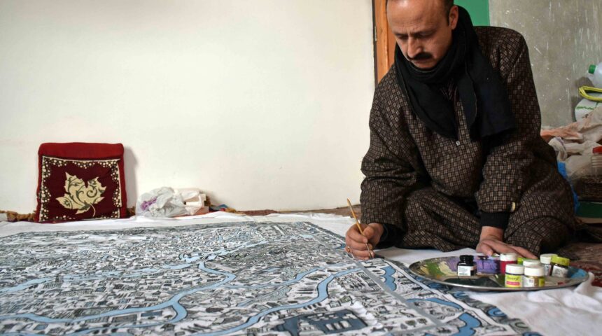 Photo Essay:  Srinagar City Map in Paper Mache
